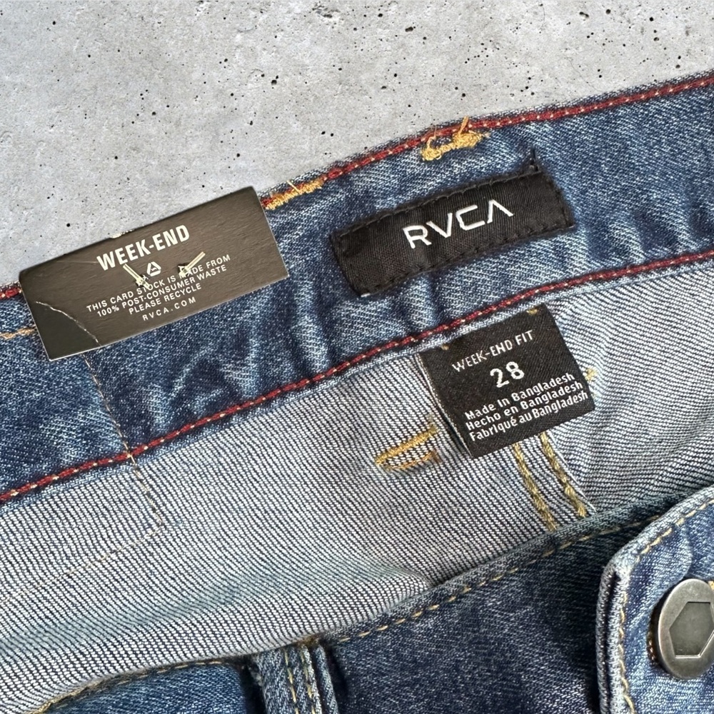 RVCA Men's Weekend Fit Straight Denim Jeans Size 28 - Picture 3 of 9